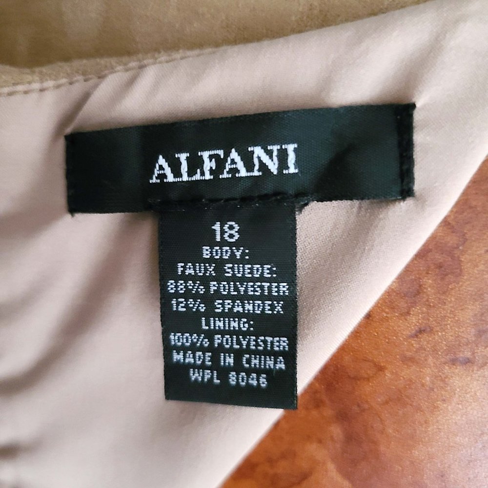 ALFANI ~ Fit & Flare Faux Suede Dress ~ 18 - Picture 8 of 12